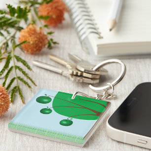 Green Apple Tree Keychain