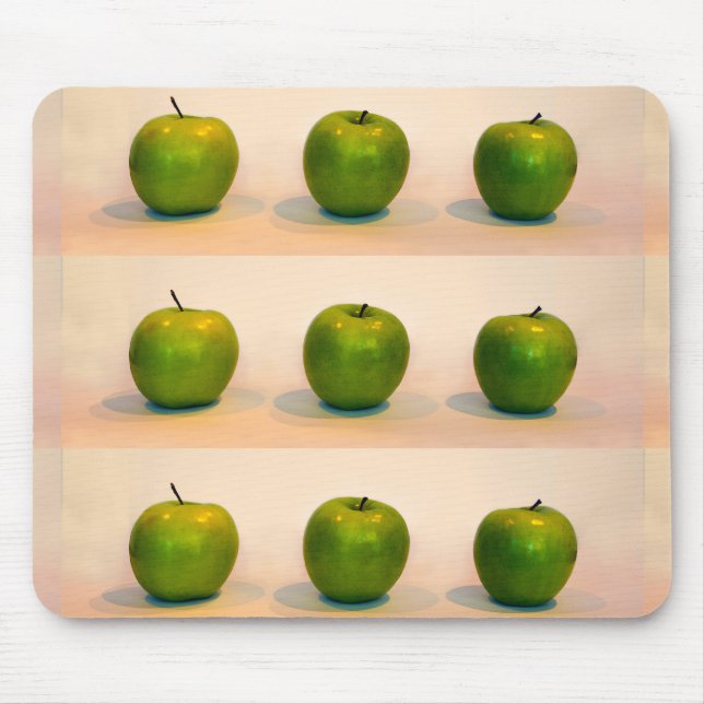 Green Apple Trio Mouse Mat (Front)