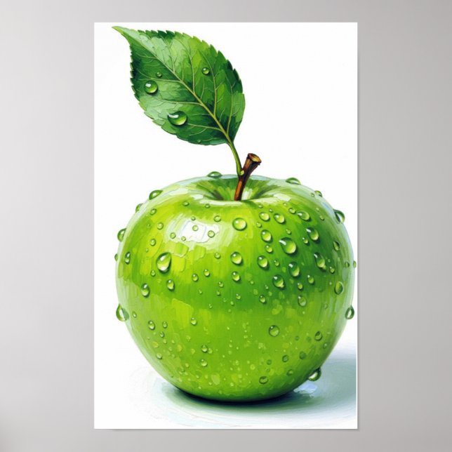 Green Apple Wall Art (Front)
