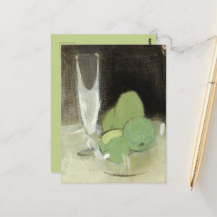 Green Apples and Champagne Glass, H.Schjerfbeck Postcard