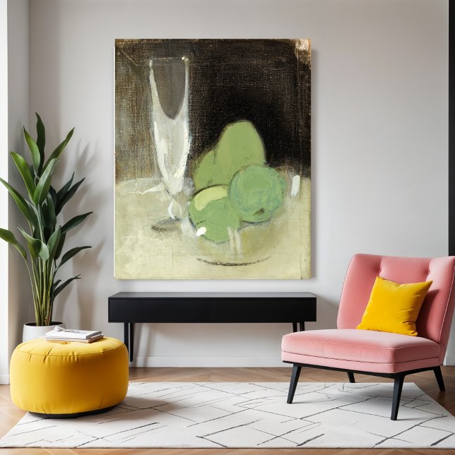 Green Apples and Champagne Glass, H.Schjerfbeck Poster (Creator Uploaded)