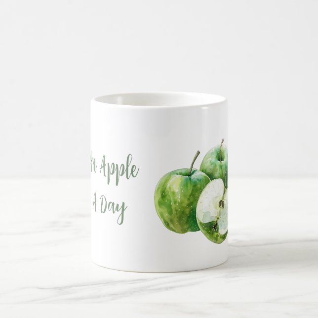 Green Apples Fruit Coffee Mug (Center)