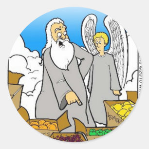 Green Apples Funny Mugs Cards Tees & Gifts Classic Round Sticker