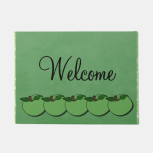 Green Apples Teacher Welcome Doormat