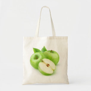 Green apples tote bag
