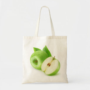 Green apples tote bag