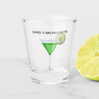 Green appletini cocktail with slice of apple