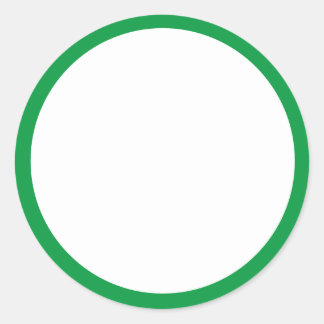 Green Approval Classic Round Sticker