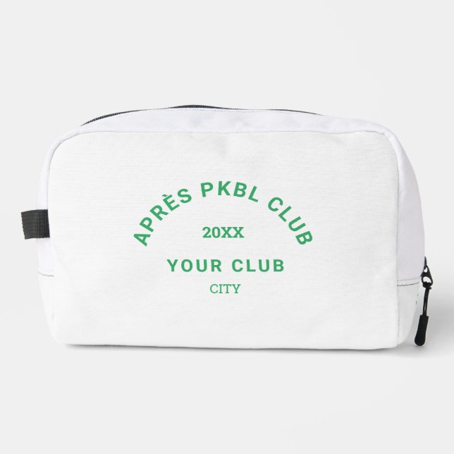 Green Après PKBL Club Crest Monogram Pickleball  Dopp Kit (Front)
