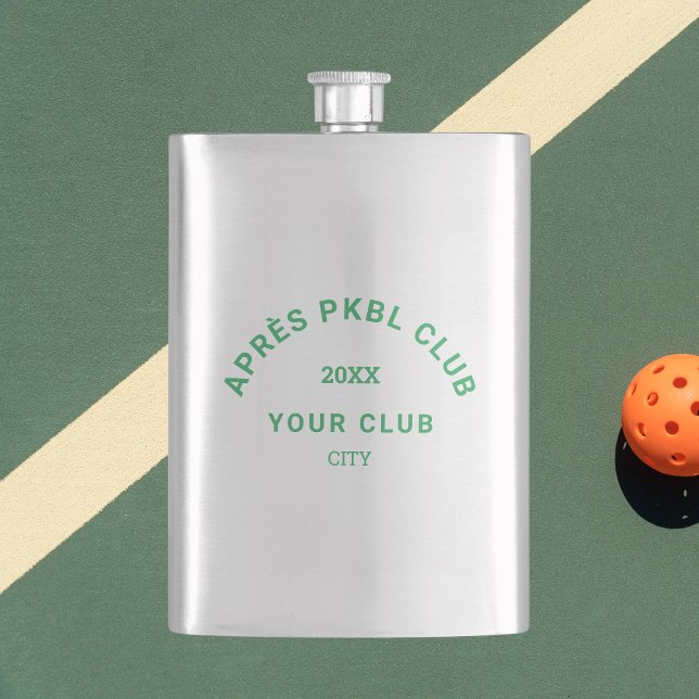 Green Après PKBL Club Crest Pickleball Hip Flask (Creator Uploaded)