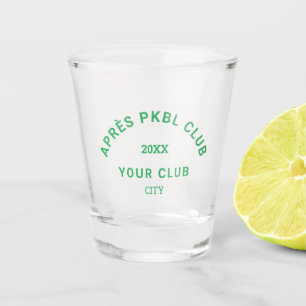 Green Après PKBL Club Crest Pickleball Shot Glass