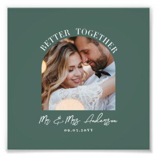 Green arch photo wedding gift home decor