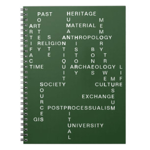 Green Archaeology & Anthropology Crossword Puzzle Notebook
