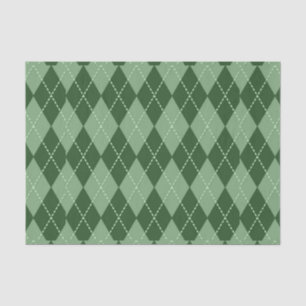 Green Argyle 2 Tissue Paper