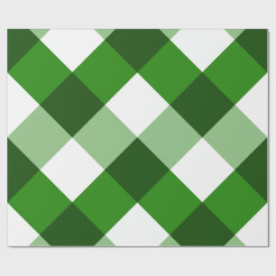 Green Argyle Diamond Pattern Wrapping Paper