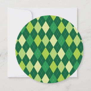 Green argyle pattern