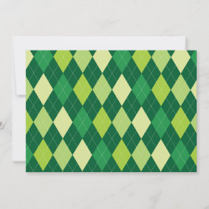 Green argyle pattern