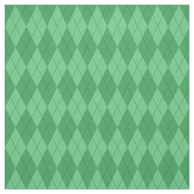 Green Argyle Pattern Fabric (Swatch)