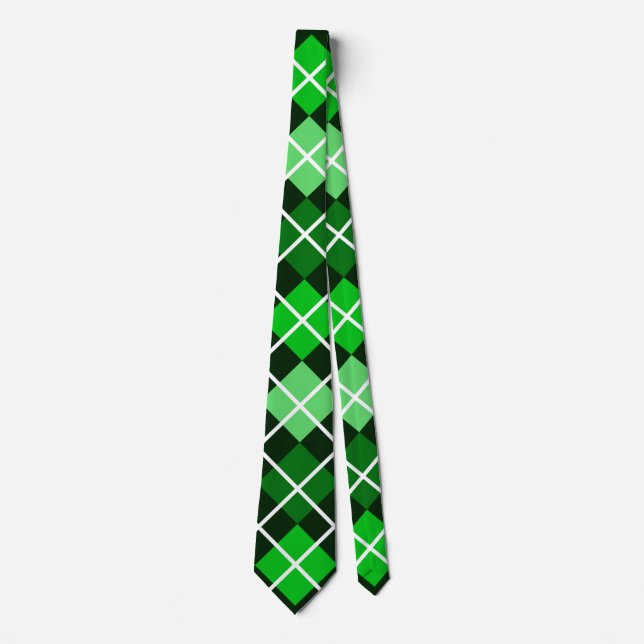Green Argyle Tie (Front)