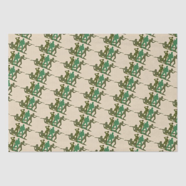 Green Army Action Men   Tissue Paper (Front)