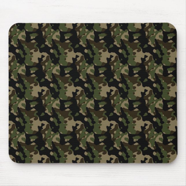 Green Army Camo Camouflage Pattern Mouse Mat (Front)