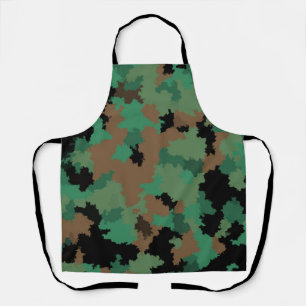 Green Army Jungle Camouflage Pattern Design Apron