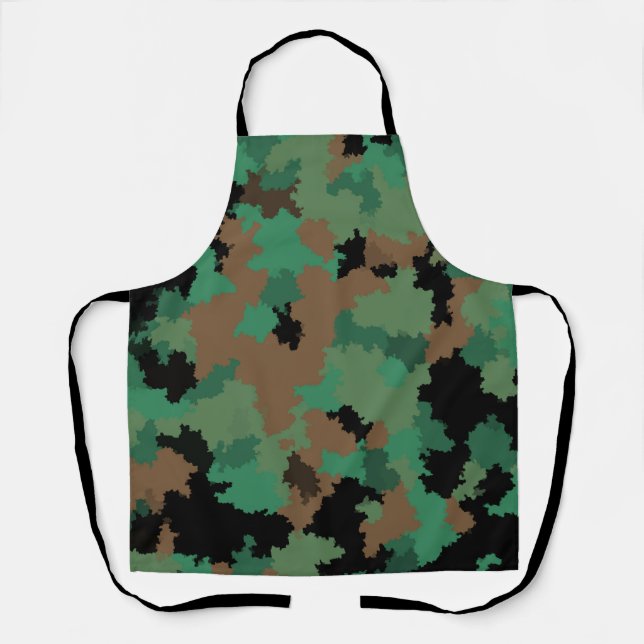 Green Army Jungle Camouflage Pattern Design  Apron (Front)