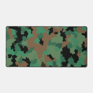 Green Army Jungle Camouflage Pattern Design Desk Mat