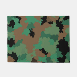 Green Army Jungle Camouflage Pattern Design Doormat