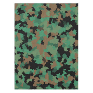 Green Army Jungle Camouflage Pattern Design Tablecloth