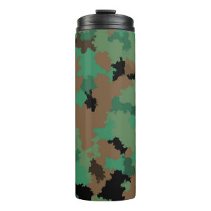 Green Army Jungle Camouflage Pattern Design  Thermal Tumbler