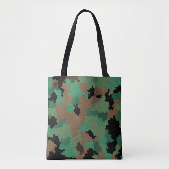 Green Army Jungle Camouflage Pattern Design  Tote Bag (Front)