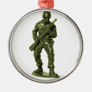 Green Army Man Metal Tree Decoration
