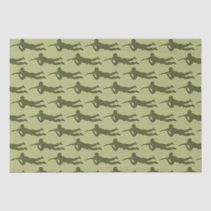 Green Army Man Sniper Pose Tissue Paper