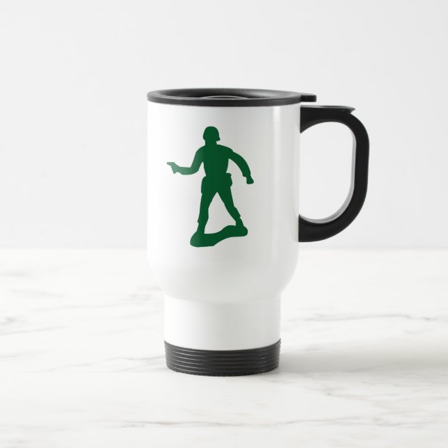 Green Army Man Travel Mug (Right)