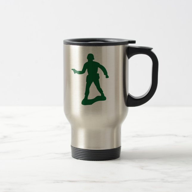Green Army Man Travel Mug (Right)