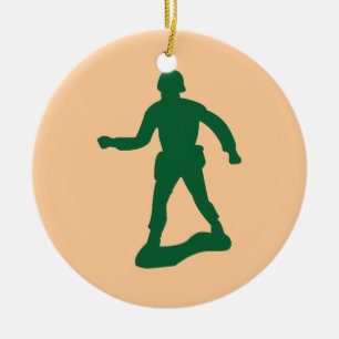 Green Army Men Ceramic Tree Decoration
