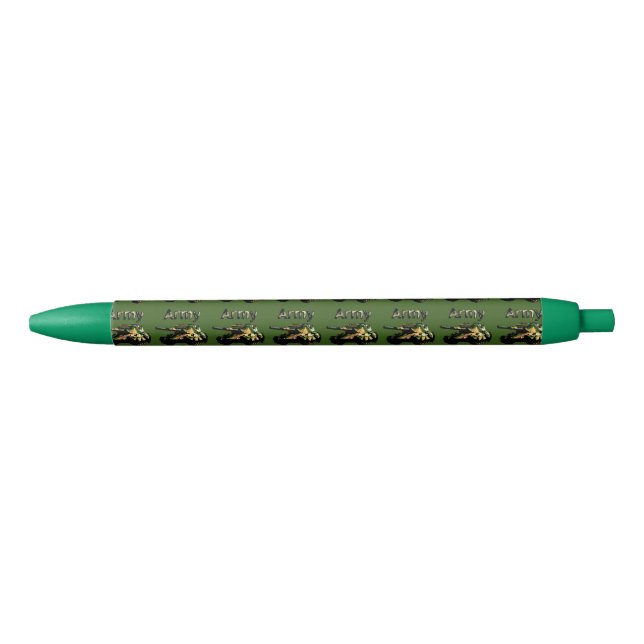 Green Army Tank, Blue Ink Pen (Front)