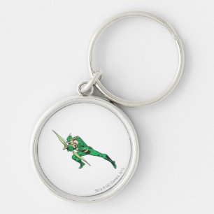 Green Arrow Crouches Key Ring