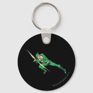 Green Arrow Crouches Key Ring