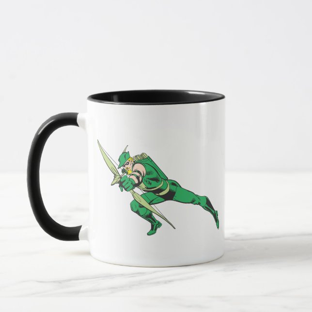 Green Arrow Crouches Mug (Left)