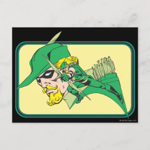 Green Arrow Head Shot Postcard