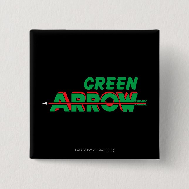 Green Arrow Logo 2 15 Cm Square Badge (Front)