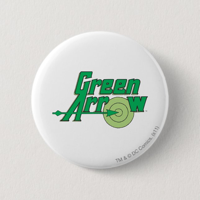 Green Arrow Logo 6 Cm Round Badge (Front)
