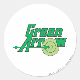 Green Arrow Logo Classic Round Sticker