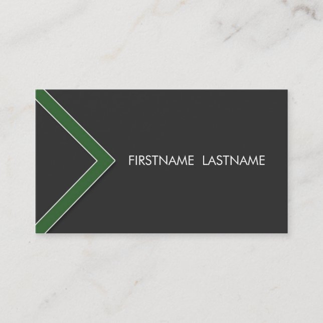 Green Arrow Personal Networking Business Cards (Front)