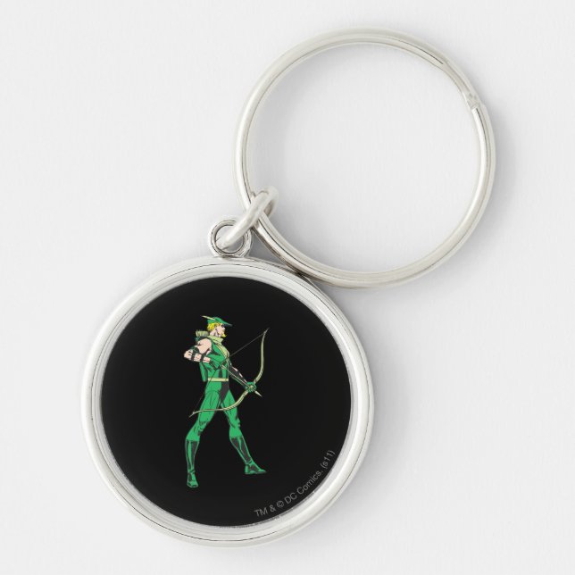 Green Arrow Profile Key Ring (Front)