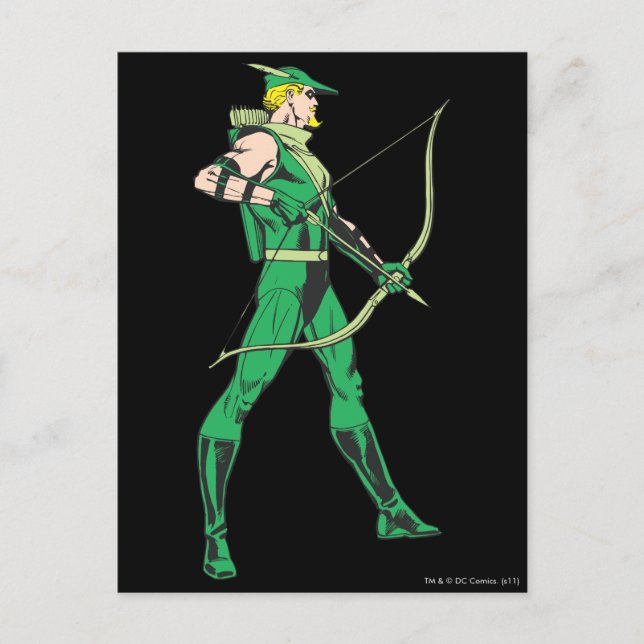 Green Arrow Profile Postcard (Front)
