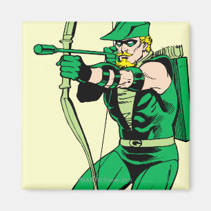 Green Arrow Shooting Arrow Magnet