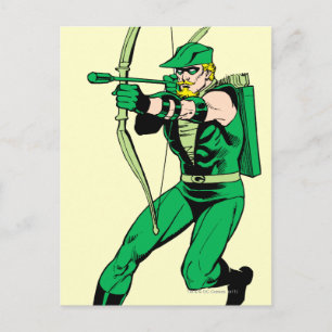 Green Arrow Shooting Arrow Postcard